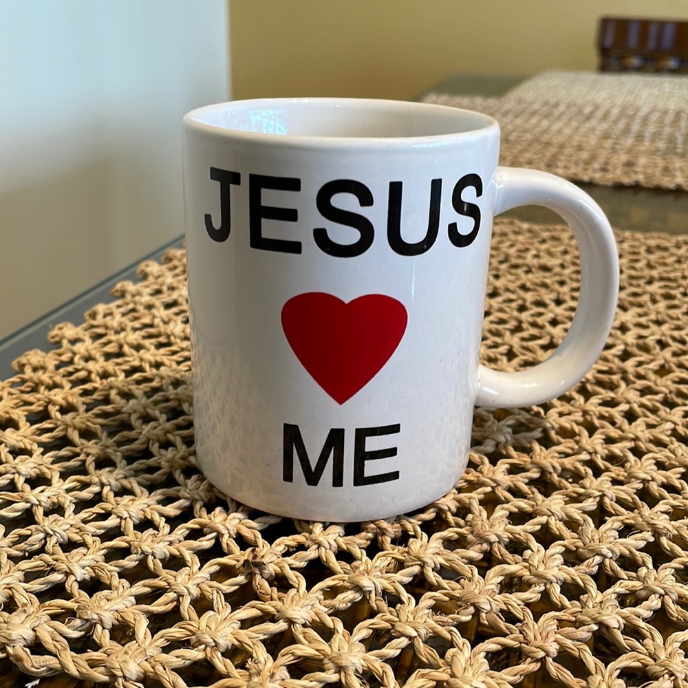Jesus loves me mug
